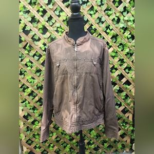 Distressed Harley-Davidson 2W brown jacket